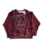 Hand Painted Sweatshirt - Washed Burgundy (Large)