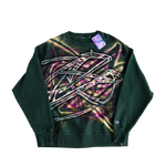 Hand Painted Sweatshirt - Washed Forest Green (Large)